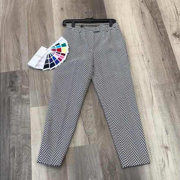 Black and White Chevron Pants - Picture 1 of 3